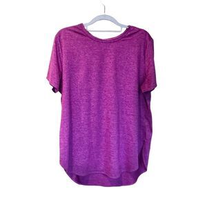 Skechers Go Dri Women's Short Sleeve Crew Neck Relaxed Fit Tee Purple Large